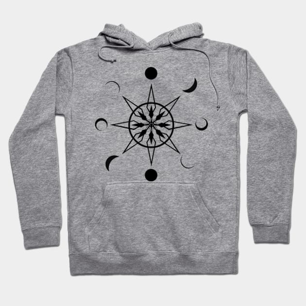 MANDALA PHASES OF THE MOON Hoodie by SAMUEL FORMAS